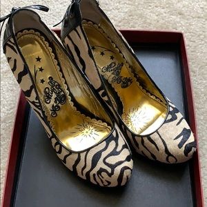 Naughty Monkey zebra wedges